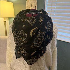 Hamsa and Moon Scarf